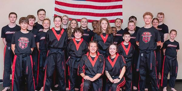 Team Andrello martial arts students at the dojo